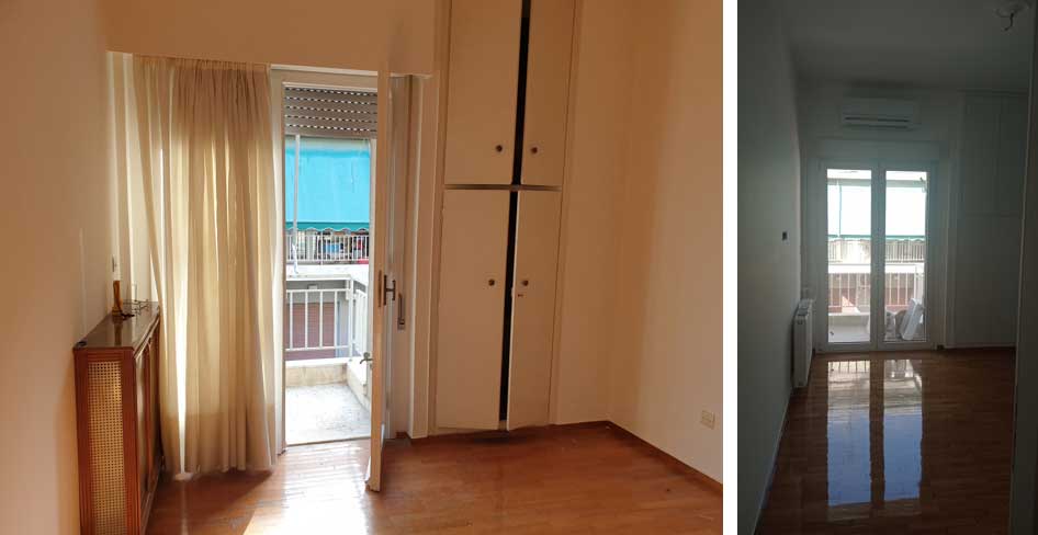 Ανακαίνιση διαμερίσματος – σταδιακή διαμόρφωση χώρου υπνοδωματίου